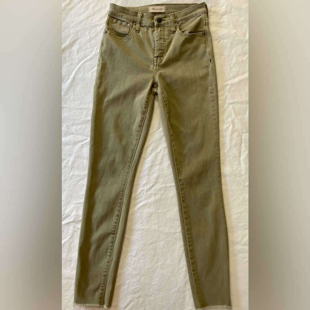 Madewell 9" Women’s High-Rise Skinny Jeans: Raw-Hem Garment-Dyed Edition Size 25